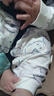 貝瑞加（Babyprints）寶寶連體衣2件裝嬰兒純棉四季衣服長(cháng)袖爬服柔軟哈衣家居內衣 紫90 曬單實(shí)拍圖
