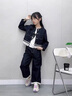 G.duck小黃鴨童裝女童牛仔套裝春秋2026新款兒童衣服女孩時(shí)髦外套闊腿褲 牛仔藍 120 建議110-120cm6-7歲 曬單實(shí)拍圖