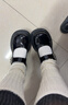 ZHR單鞋女鏡面JK學(xué)院風(fēng)厚底瑪麗珍鞋復古小皮鞋女 AH355 黑色 38  曬單實(shí)拍圖