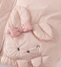戴維貝拉（DAVE＆BELLA）兒童白鴨絨羽絨服連帽小童上衣新款女童衣服寶寶冬裝外套童裝 小兔子【現貨】 90 cm（建議身高80-90cm） 曬單實(shí)拍圖