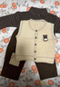 G.duck小黃鴨童裝男童套裝春裝2026新款嬰幼兒童馬甲毛衣襯衫男寶寶衣服 米色三件套 90 建議1~2歲【80-90cm】cm 曬單實(shí)拍圖