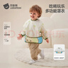 貝肽斯兒童罩衣嬰兒吃飯圍兜防臟男女寶寶長(cháng)袖防污反穿圍裙 萌象嘟嘟M 曬單實(shí)拍圖