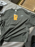 JEEP吉普長(cháng)袖T恤男春秋季寬松休閑上衣服男士圓領(lǐng)打底衫男裝 軍綠 XL 曬單實(shí)拍圖