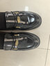 百麗牛皮金幣樂(lè )福鞋女2026新款春夏通勤小皮鞋單鞋JD020AA6 黑色 39 曬單實(shí)拍圖