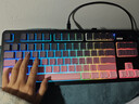 狼蛛（AULA）S3187/S99無(wú)線(xiàn)藍牙有線(xiàn)三模鍵盤(pán)鼠標套裝機械手感側刻電腦鍵盤(pán) RGB靜音鍵盤(pán)辦公游戲電競專(zhuān)用 S3187三模RGB【黑莓粉】84鍵 曬單實(shí)拍圖