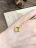 中國黃金（CHINA GOLD）黃金莫比烏斯環(huán)吊墜足金簡(jiǎn)約百搭掛墜送女友老婆女神節禮物 足金莫比烏斯吊墜約0.18g【贈銀鏈】 曬單實(shí)拍圖