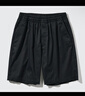 優(yōu)衣庫童裝男童女童AIRism棉混紡中褲短褲26春夏新款483411 09 黑色 150 曬單實(shí)拍圖