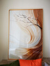 瑞尚（RUISHANG） 極簡(jiǎn)抽象玄關(guān)裝飾畫(huà)現代簡(jiǎn)約樣板間掛畫(huà)落地畫(huà)客廳沙發(fā)背景墻畫(huà) 金縷花蹤 80*120鋁合金外框+晶瓷面(推薦) 曬單實(shí)拍圖