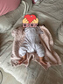 童泰（TONGTAI）嬰兒連體衣夏季莫代爾棉新生兒薄款衣服寶寶蝴蝶哈衣爬服紫色59cm 曬單實(shí)拍圖