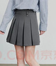 初語(yǔ)MIU系學(xué)院風(fēng)百褶裙女2025秋季新款灰色短裙半身裙 深灰色 M 曬單實(shí)拍圖