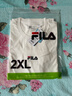 斐樂(lè )（FILA）官方男裝短袖t恤夏季運動(dòng)T恤男短袖純棉涼感休閑上衣男 （功能升級版）云菇白-F51M629103FWT 2XL 185/104A/XXL 曬單實(shí)拍圖