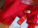 恒源祥100%羊絨圍巾女春秋季保暖圍脖時(shí)尚騏驥紅防寒披肩生日禮物禮盒裝 曬單實(shí)拍圖