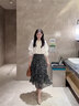 百家好（Basic House）Basic House/百家好度假風(fēng)中長(cháng)碎花半身裙女士夏季高腰A字大擺裙 碎花色 XL 曬單實(shí)拍圖