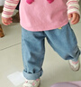 歐姆熊女童牛仔褲子春秋款2026新款女寶寶秋季好看小童兒童春裝直筒長(cháng)褲 藍色 100 cm 曬單實(shí)拍圖