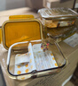 康寧（VISIONS）晶致系列琥珀色耐冷耐熱玻璃保鮮盒4件套700*2+800*2禮盒裝 曬單實(shí)拍圖