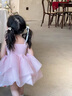 G.duck小黃鴨童裝女童連衣裙夏季2026新款吊帶公主裙兒童周歲禮服蓬蓬裙 藕粉色 100 (建議身高90cm 3-4歲)cm 曬單實(shí)拍圖