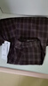 晚白【斷碼清倉】冬款高腰氣質(zhì)裙子格紋百搭休閑大擺半身裙 深咖色 M 曬單實(shí)拍圖