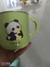 如山兒童牛奶杯刻度家用敞口316L不銹鋼寶寶吸管杯學(xué)飲杯喝水杯子 牛奶杯【熊貓款】帶蓋 260ml 曬單實(shí)拍圖