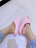 樸西EVA女士涼拖鞋增高加厚居家軟底洗澡防滑情侶可外穿百搭室內拖鞋 櫻花粉 穿上仙氣飄飄 37-38 曬單實(shí)拍圖