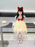 G.duck小黃鴨童裝白雪公主裙女童連衣裙夏季新款禮服裙女寶寶夏天紗裙 黃色 90 cm 曬單實(shí)拍圖