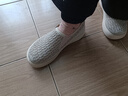 維致老北京布鞋女單鞋軟底舒適一腳蹬媽媽鞋厚底防滑休閑鞋 米白色 37 曬單實(shí)拍圖