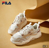 FILA斐樂(lè )官方女鞋COLLINA復古運動(dòng)鞋新款山丘鞋厚底老爹鞋 微白/樸色-WM 38 曬單實(shí)拍圖