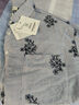 佐丹奴 設計師款女裝單口袋花朵刺繡寬松長(cháng)袖休閑條紋襯衫18346302 06霧霾藍 L 曬單實(shí)拍圖
