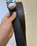 菲拉格慕（Ferragamo）腰帶男士商務(wù)雙面板扣皮帶牛皮 3.5CM寬 圣誕禮物 送男友禮盒裝 黑棕荔枝紋/槍色扣679710-689134 曬單實(shí)拍圖