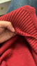蕉內（Bananain）熱皮302++男女同款鎖溫圓領(lǐng)套頭毛衣保暖打底長(cháng)袖秋冬套頭衫新款 磚紅色 S 曬單實(shí)拍圖