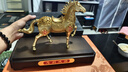 漢京馬到成功銅馬擺件鎏金花絲工藝辦公室桌面客廳馬年開(kāi)業(yè)喬遷禮物 曬單實(shí)拍圖