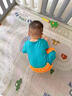 G.duck拖把俠嬰兒爬行服寶寶拖地爬爬服褲連體衣春秋冬夏季防臟罩擦地板 藍色包手包腳厚 90cm 90碼(身高75-83厘米，19-23斤) 曬單實(shí)拍圖