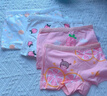 北極絨4條裝兒童內褲女童發(fā)育期純棉女孩學(xué)生10A抑菌平角短褲寶寶中大童 曬單實(shí)拍圖