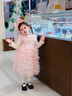 G.duck小黃鴨公主裙女童連衣裙春秋裝兒童裙子洋氣寶寶背心裙生日蓬蓬裙 粉色裙子+打底衫送頭飾 90 曬單實(shí)拍圖