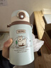 膳魔師（THERMOS）兒童保溫杯美式復古316L不銹鋼雙飲杯肩帶吸管直飲學(xué)生杯TCKN 曬單實(shí)拍圖
