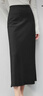 尚都比拉春夏款羊毛混紡半身裙女松緊腰修身垂感小波浪裙擺a字裙 黑色 L 曬單實(shí)拍圖