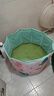 兒童泡澡桶寶寶洗澡桶家用泡澡折疊桶便攜式洗澡盆浴桶游泳桶浴盆 恐龍樂(lè )園粉【保溫】55*40cm（建議0~8歲） 曬單實(shí)拍圖