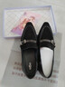 金利來(lái)（Goldlion）女鞋老錢(qián)風(fēng)尖頭樂(lè )福鞋一腳蹬豆豆鞋兩穿淺口單鞋G686540126黑色38 曬單實(shí)拍圖