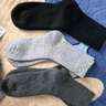 FitonTon4雙羊毛襪子男冬季毛圈加絨加厚中筒襪東北保暖長(cháng)筒襪雪地襪 曬單實(shí)拍圖