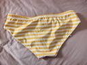 柚璞UPRO時(shí)尚藍色黃色條紋三角泳褲男士泳衣《奔向大海的勇氣》 黃色 2XL 曬單實(shí)拍圖