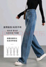 韓都衣舍【解構分割】牛仔闊腿褲女2025春秋款時(shí)尚復古休閑百搭直筒褲 曬單實(shí)拍圖