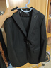 海瀾之家（HLA）西服套裝男春秋新輕商務(wù)經(jīng)典系列西裝套裝 黑色02【西服+西褲】 L 175/96B推薦138~150斤 曬單實(shí)拍圖