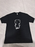 啄木鳥(niǎo)（TUCANO）純棉短袖t恤男夏季美式寬松休閑t恤男款青少年學(xué)生男士高端短袖衫 黑/月亮魚(yú)-黑/守望小熊 L （重120-130斤高165-170） 曬單實(shí)拍圖