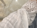 LILY2026春新款女裝純棉法式宮廷風(fēng)立領(lǐng)鏤空蕾絲提花白色長(cháng)袖襯衫 601白色 S 曬單實(shí)拍圖