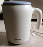 美的（Midea）電熱水壺米色燒水壺便攜式燒水杯差旅春游 0.6L智能斷電304食品級不銹鋼迷你便攜小容量SH06X6-103 曬單實(shí)拍圖