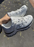 卡帕（Kappa）男鞋戶(hù)外登山鞋男2026新款軟底跑鞋男休閑運動(dòng)鞋厚底老爹鞋子男款 經(jīng)典白/黑色 43 曬單實(shí)拍圖