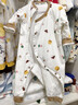 翹腳鴨（Tiptoe Duck）嬰兒衣服40g新生兒連體衣加厚夾棉服保暖秋冬季滿(mǎn)月寶寶純棉睡衣 曬單實(shí)拍圖