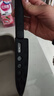 張小泉本臻家用不銹鋼鍍鈦戶(hù)外便攜帶鞘削皮刀水果刀 (科技黑）D100571 曬單實(shí)拍圖