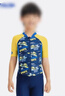 迪卡儂（DECATHLON）兒童泳衣男童短款抗氯游泳服易穿脫連體式泳裝-5411566 曬單實(shí)拍圖