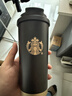 星巴克杯子雙飲口水杯保溫杯吸管杯美式咖啡杯禮盒教師節禮物伴手禮 520ml黑金女神 曬單實(shí)拍圖