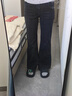 UR2026春季新款女裝氣質(zhì)水洗貓須修身喇叭牛仔長(cháng)褲UWM860011 黑色 27 曬單實(shí)拍圖